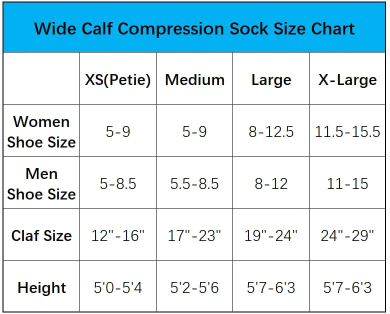 Wide Calf Compression Socks for Women & Men Extra Large Size Support Socks for Nurses Running Pregnant Travel, 15-20 mmHg 3 Pairs D Medium